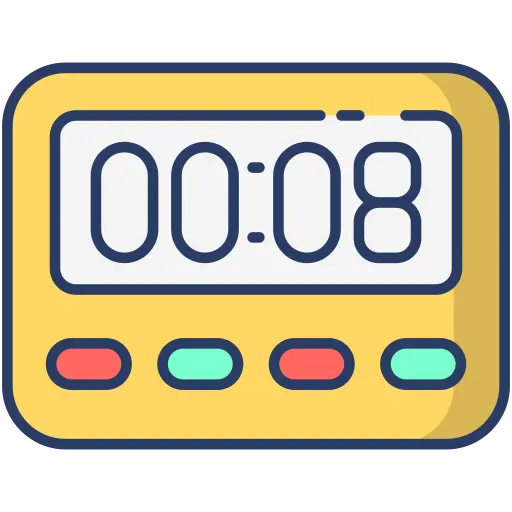 Countdown timer clock graphic