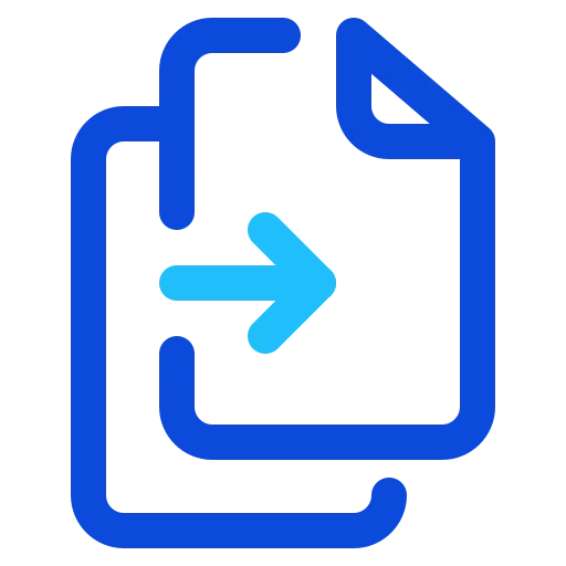 Icon showing combining multiple PDF files into one