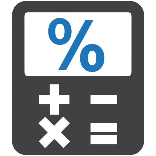 Percentage calculation symbol illustration