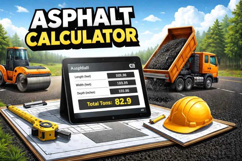 Asphalt thickness visualization inside Asphalt Calculator