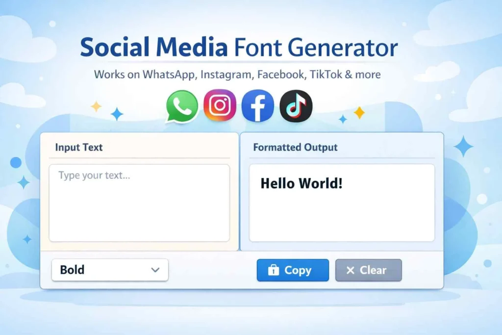 Social Media Font Generator online