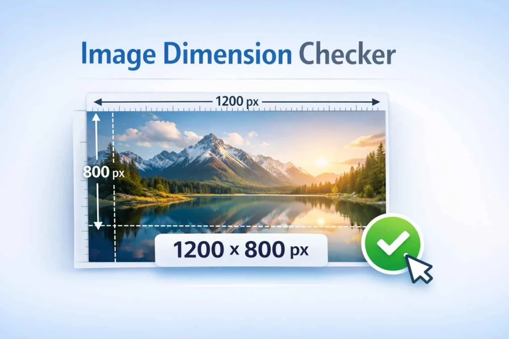 Image dimensions checker showing image width and height online