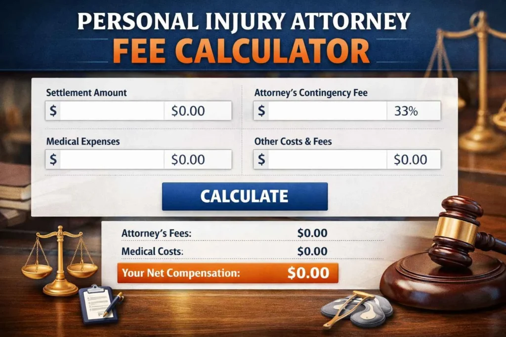 online free Personal Injury Attorney Fee Calculator