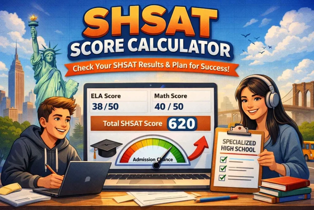 free SHSAT Score Calculator tool