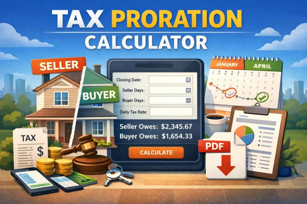 2. Property tax proration example for closing date