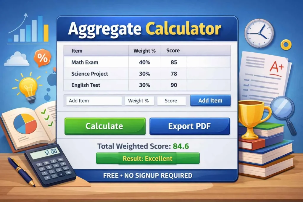 free online aggregate calculator tool for 100 free