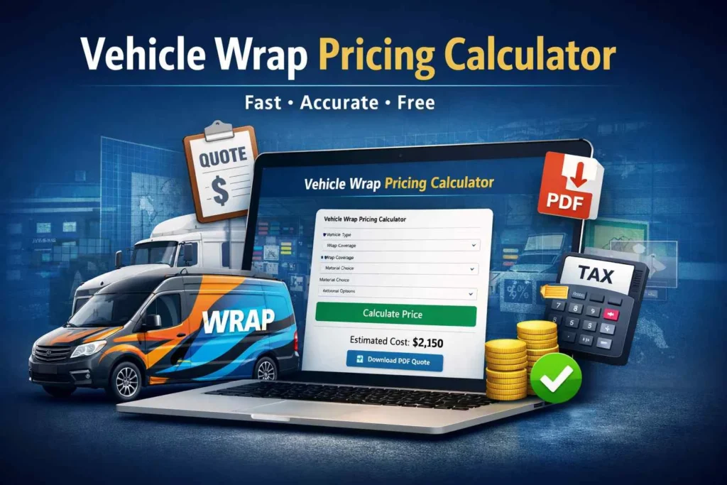 online free vehicle wrap pricing calculator tool