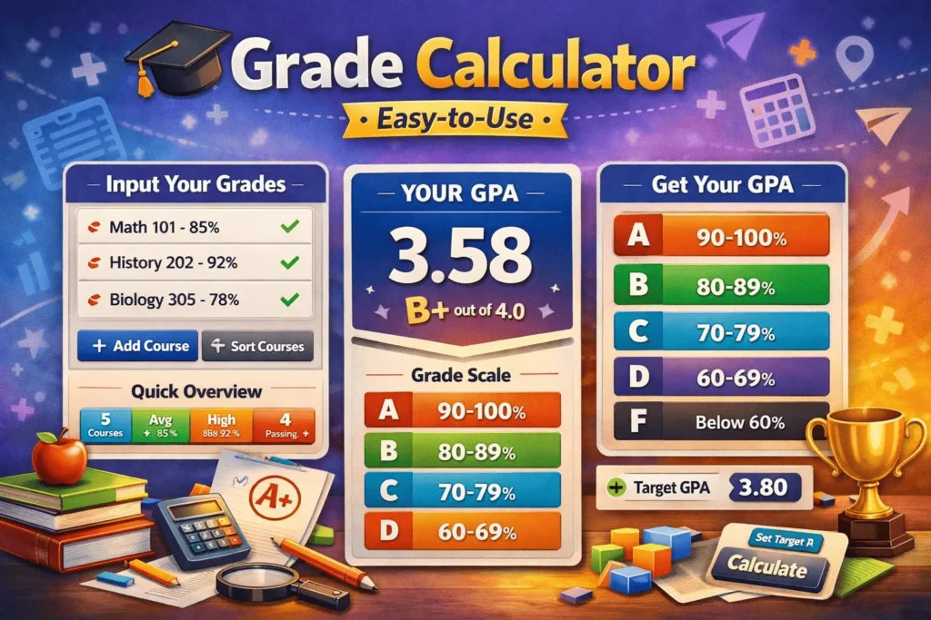 Online Grade Calculator for Students with GPA Result