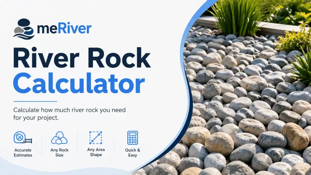 River Rock Calculator tool interface for estimating landscaping stone requirements