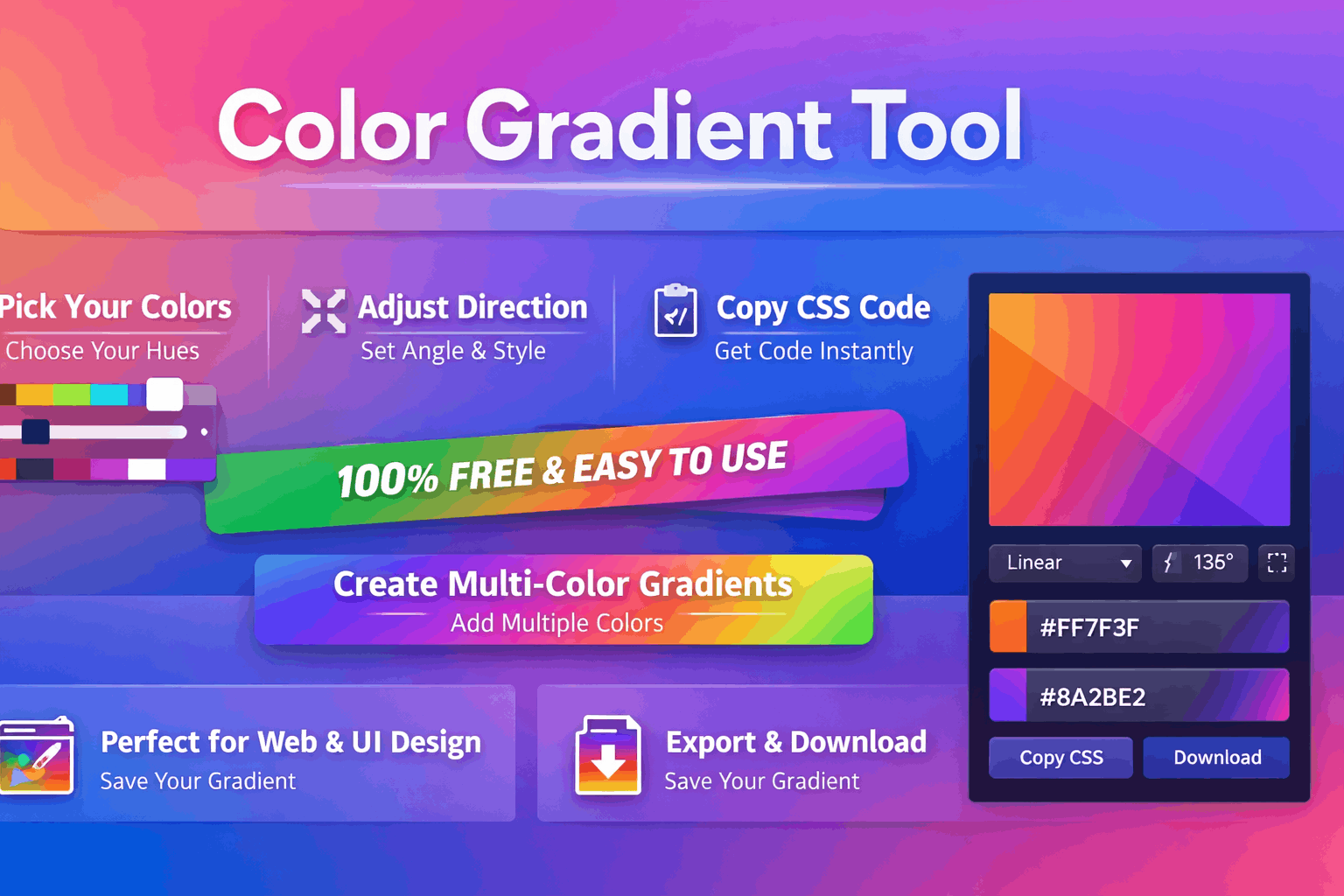 Color Gradient Generator – Make Stunning Gradients Free